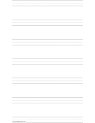 Penmanship Paper with seven lines per page on legal-sized paper in portrait orientation paper