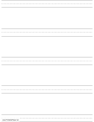 Penmanship Paper with five lines per page on letter-sized paper in portrait orientation paper