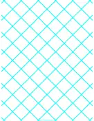 Graph Paper for Quilting with 1 Line per inch ruled diagonally paper