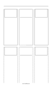 Storyboard with 2x3 grid of 3:2 (35mm photo) screens on legal paper paper