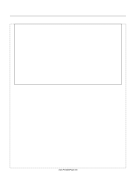 Storyboard with 1x1 grid of 16:9 (widescreen) screens on letter paper paper