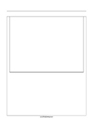 Storyboard with 1x1 grid of 4:3 (full screen) screens on letter paper paper