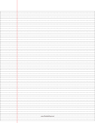 Lined Paper — wide ruled with dashed center guide line — black lines paper