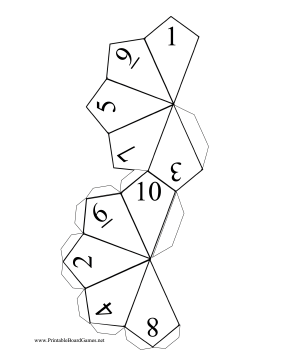 10-Sided Die Paper