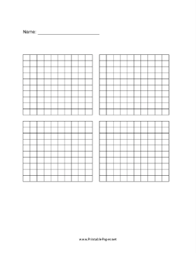 10 By 10 Grid Set Paper