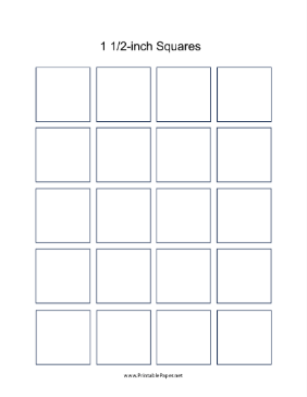 1 And One Half Inch Square Templates Paper
