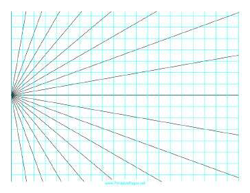 Perspective Grid - 1 point left - landscape Paper