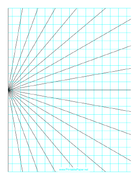 Perspective Grid - 1 point left - portrait Paper