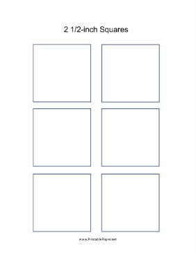 2 And One Half Inch Square Templates Paper