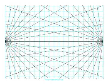 Perspective Grid - 2 point - landscape Paper