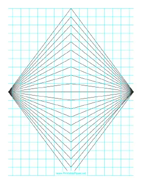 Perspective Grid - 2 point - centered - fine Paper