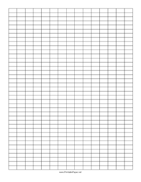 Graph Paper - 2x1 Grid Paper