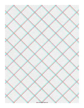 3D Paper - 10x10 Grid with Medium Offset Paper