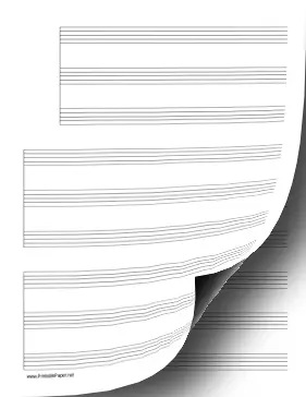 3 Systems of 3 Staves Music Paper Paper