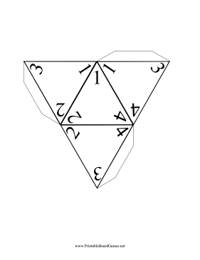 4-Sided Die Paper