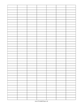 Graph Paper - 4x1 Grid Paper