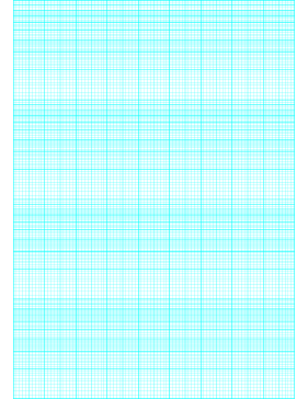 Semi-log paper: 90 Divisions (2 Millimeters) 5th, 10th Accent by 4-Cycle Paper