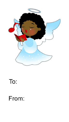 Angel Singing (white background) Paper