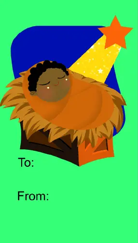Baby Jesus in Manger Paper