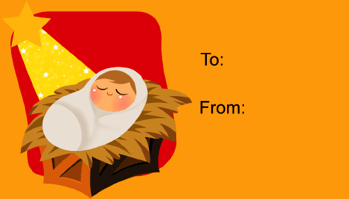 Baby Jesus with Star Paper