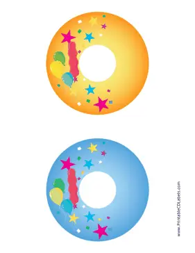 Balloons CD-DVD Labels Paper