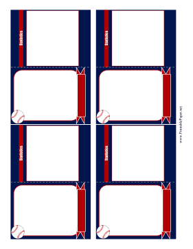 Baseball Card Template Paper