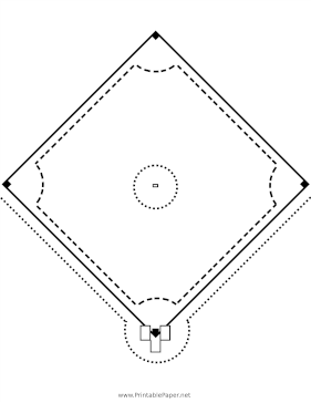 Baseball Diamond Close-Up Paper