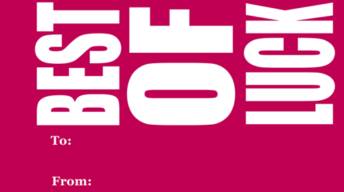 Best Of Luck Gift Tag Paper