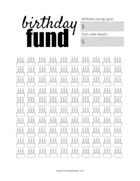 Birthday Fund Paper