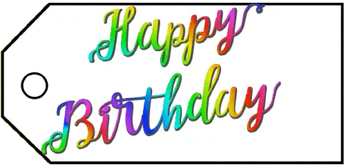 Birthday Gift Tag Paper