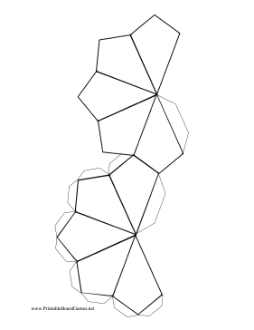 Blank 10-Sided Die Paper