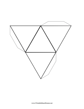 Blank 4-Sided Die Paper