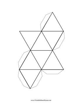 Blank 8-Sided Die Paper