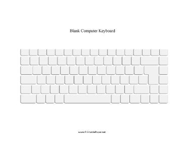 Blank Computer Keyboard Paper