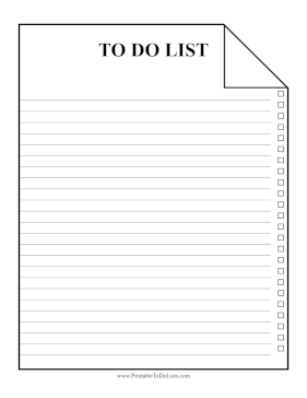 Blank Page To Do List Paper