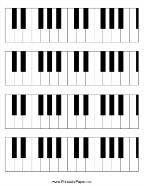 Blank Piano Two Octaves Paper