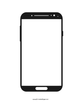 Blank Smartphone Template Paper