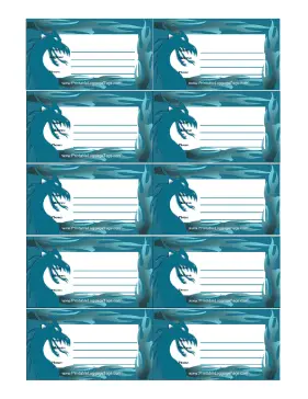 Dragon Luggage Tag Paper