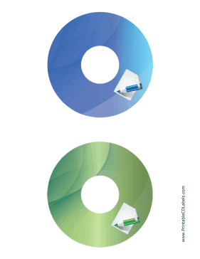 Blue Green Notepad Backups CD-DVD Labels Paper