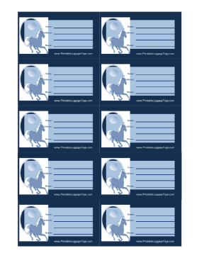 Horse Luggage Tag Paper