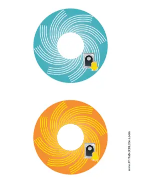 Blue Orange Harddrive Backups CD-DVD Labels Paper
