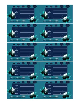 Blue Piranhas Luggage Tag Paper