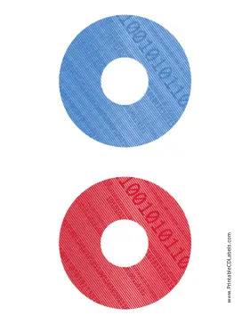 Blue Red Digital Software CD-DVD Labels Paper