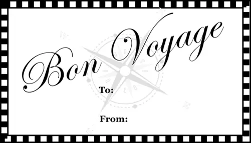 Bon Voyage Gift Tag Paper