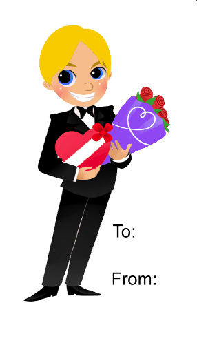 Boy Giving Gift (white background) Paper