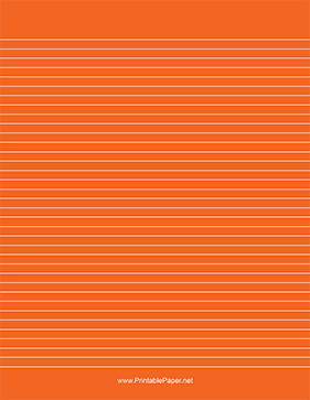 Bright Orange Lined Paper White Lines Paper
