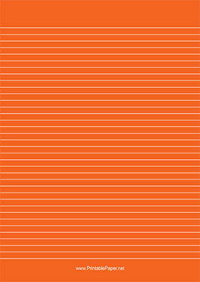 Bright Orange Lined Paper White Lines A4 Paper