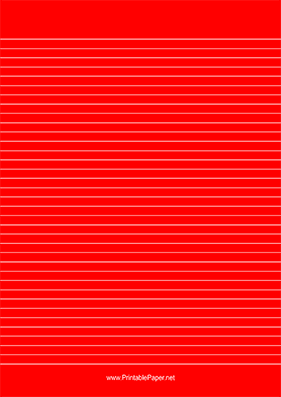 Bright Red Lined Paper White Lines A4 Paper
