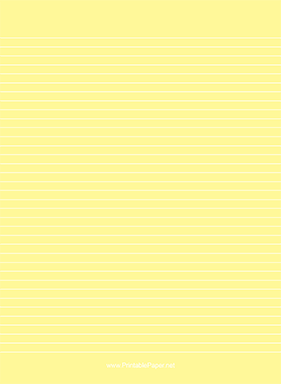 Bright Yellow Lined Paper White Lines A4 Paper