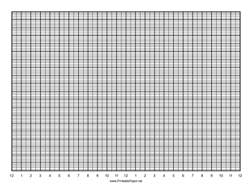 Calendar - 1 Day by Half Hour 100 - Divisions with Index Lines - Landscape Paper